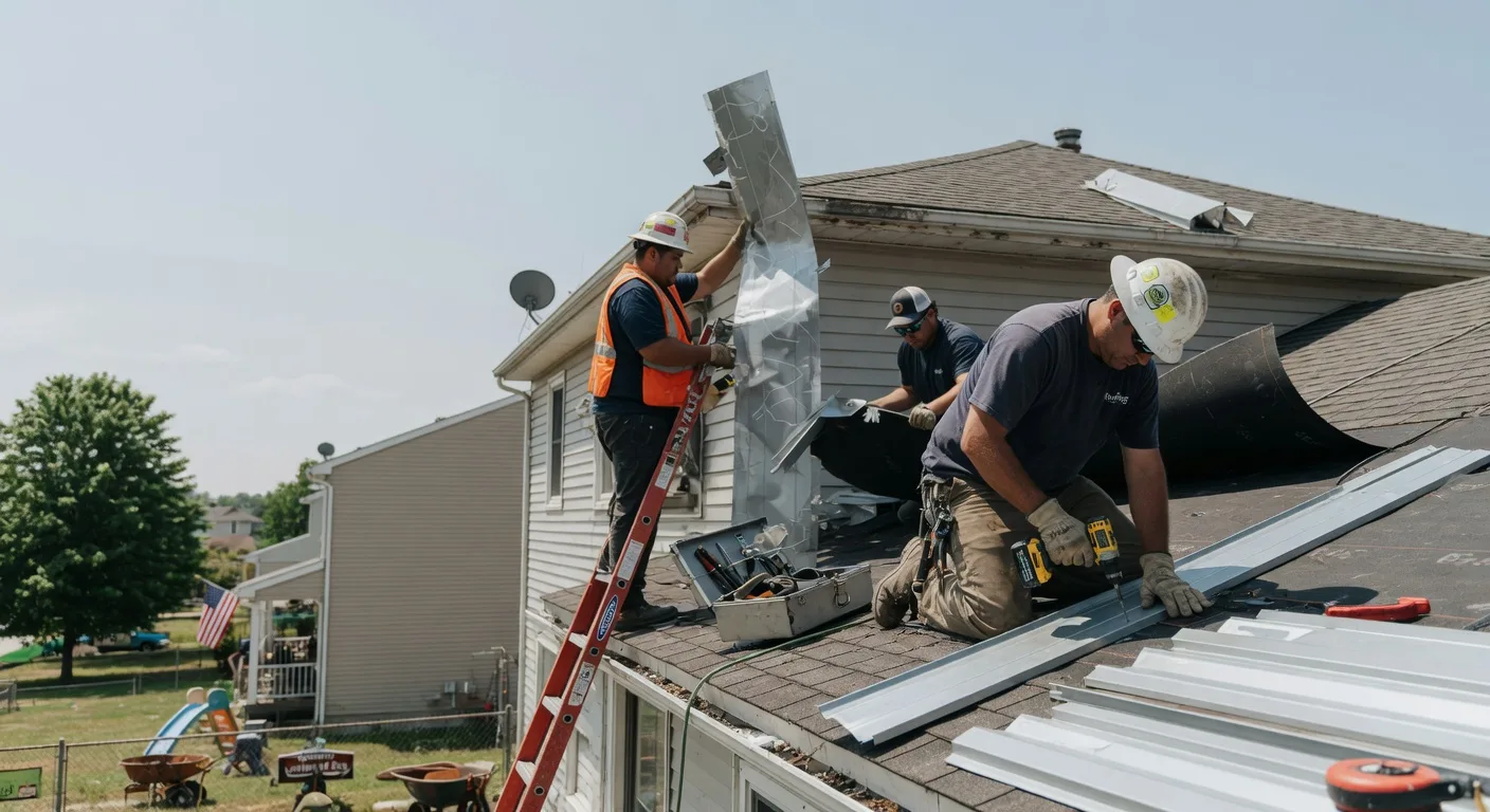 Storm Damage Metal Roof Repair in West Salisbury, PA